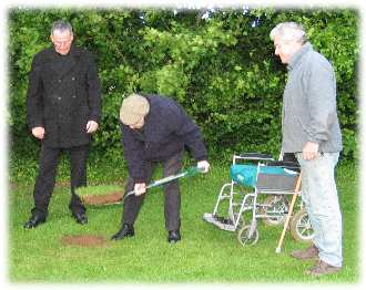 Turning the first sod