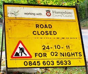 Updated Compton Street Closure Sign