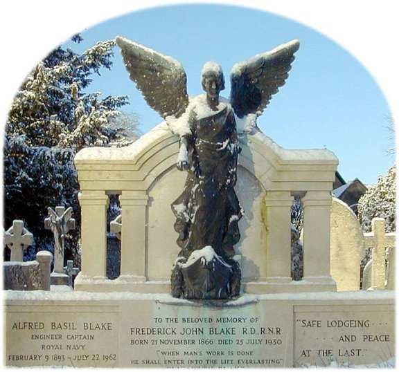 The Blake tomb in Compton Churchyard in the snow The Blake tomb in Compton Churchyard in the snow