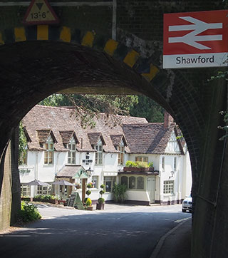 Bridge Inn from Shawford Station