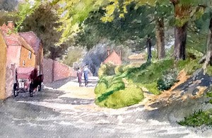 Compton Street painted on 21 June 1937 by Hilda Willis