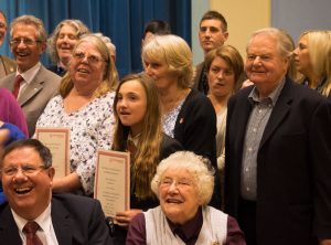 Sue and Mike get ready for the group photo