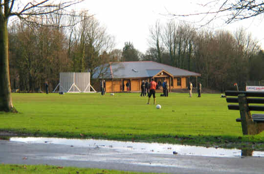 The new pavilion hosts its first football
