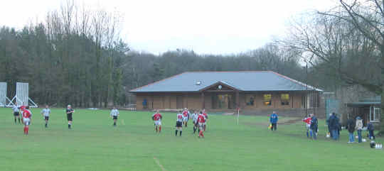 The new pavilion hosts its first football