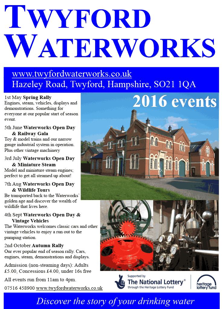 Poster for 2016 Twyford Waterworks Family Events