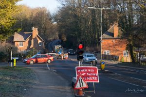 Otterbourne roadworks January 2017