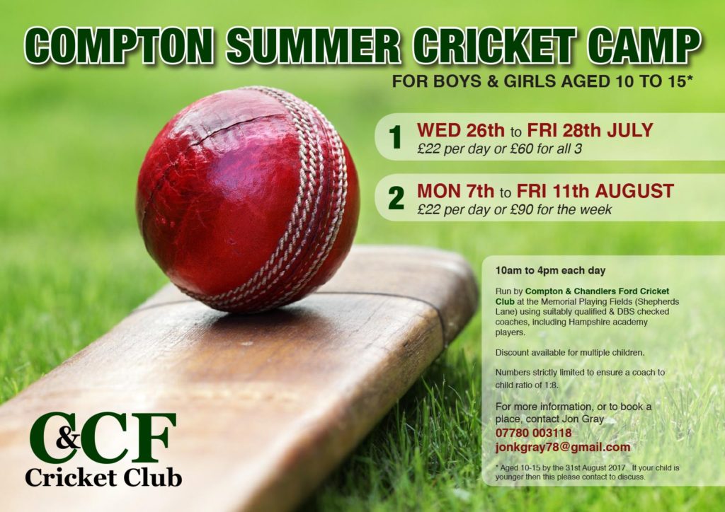 Compton Summer 2017 Cricket Camps