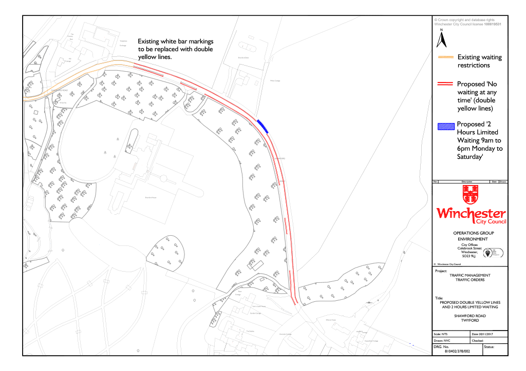WCC Shawford Parking Proposals Plan