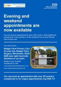Extended Hours Primary Care Hubs
