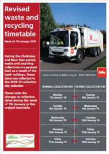 Holiday Period Refuse Collection leaflet